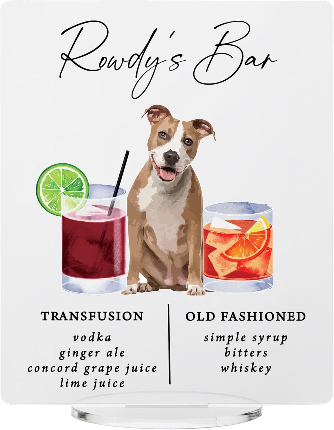 Pet Signature Drink Wedding Signs