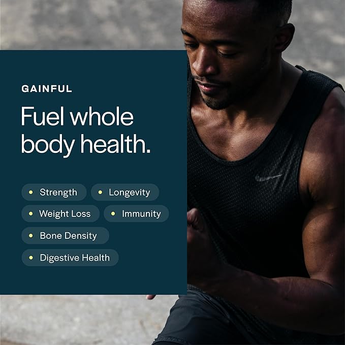 Gainful Performance Whey Protein Powder, 25g Protein per Serving, Unflavored, Supports Muscle Growth, Recovery, and Endurance, with Tart Cherry Powder, No Artificial Ingredients, 14 Servings