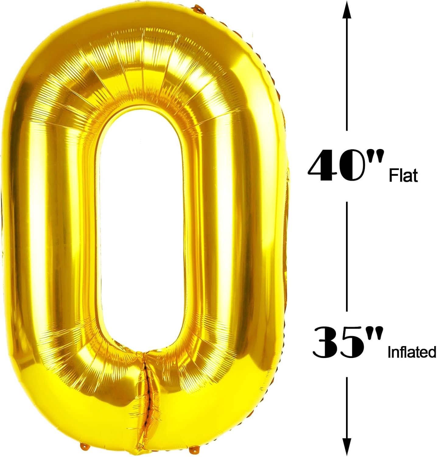 Gold Mylar Number 80 Balloon 40 inch, Number 80 Birthday Balloon, Gold Foil 80 for 80 Birthday Party, Anniversary Celebration Number Decorations
