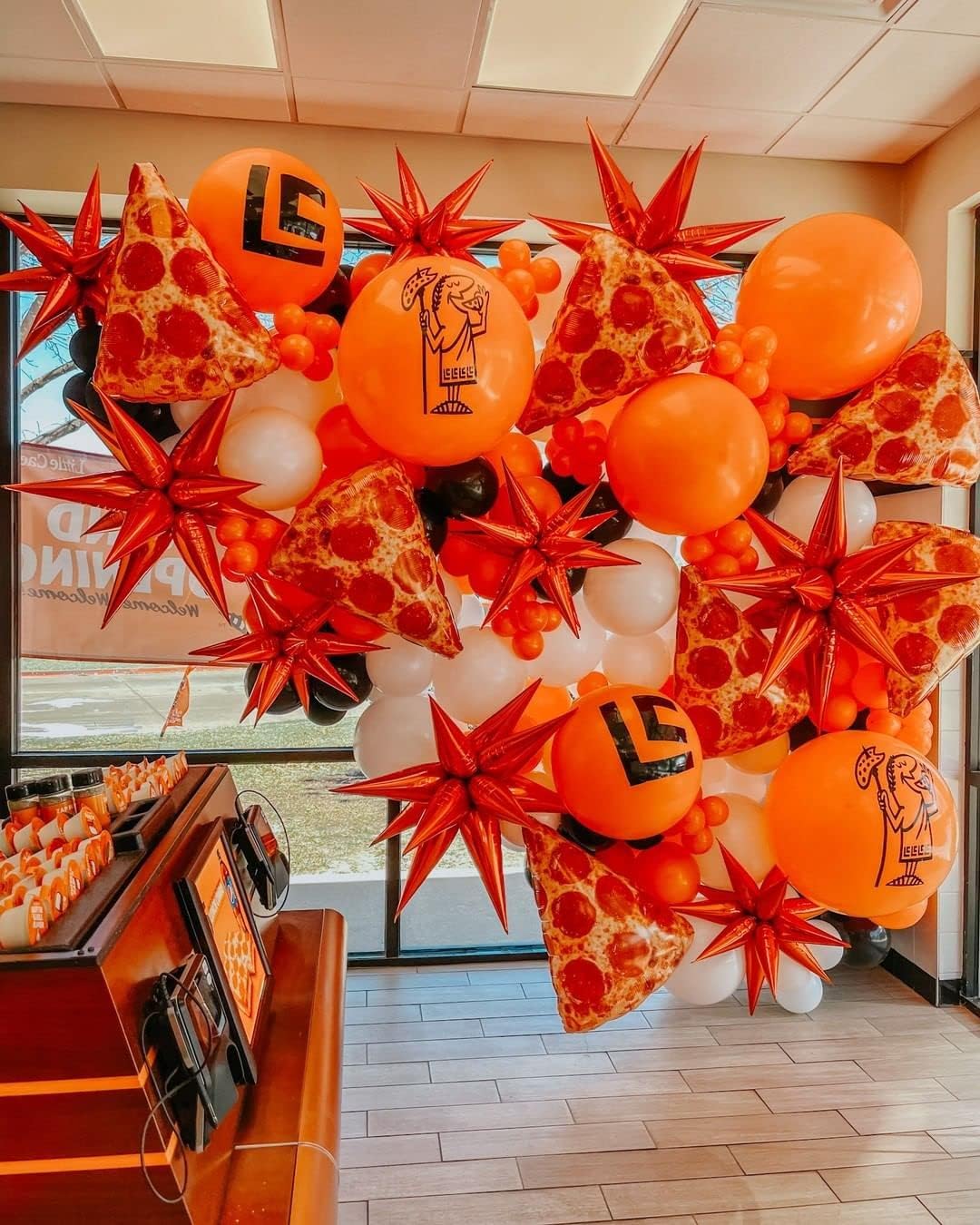 3pcs 26inch orange Star foil balloons.orange Explosion Star burst star balloon-Spike cone balloon for birthday party decorations,wedding,Bachelor party…