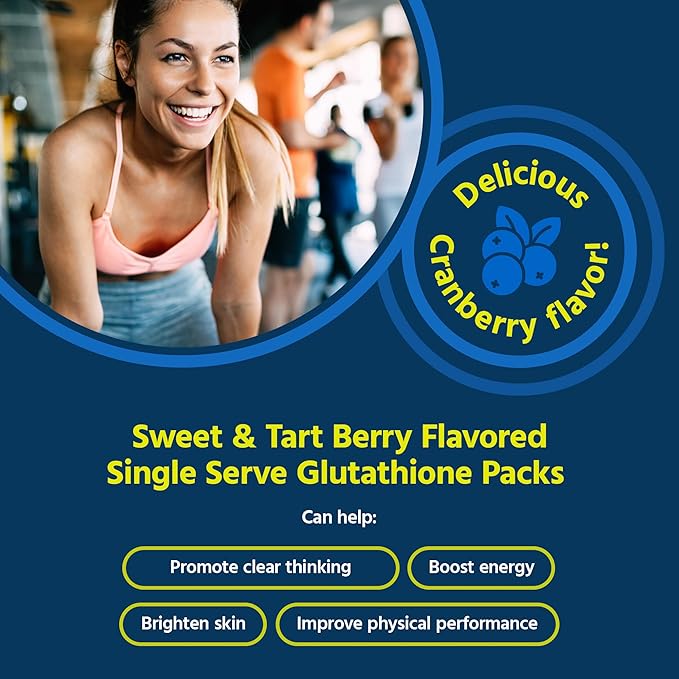 Core Med Science Liposomal Glutathione Supplement, Sweet & Tart Berry - Glutathione Drink Mix for Detox Support - Antioxidant Supplement for Energy, Brain Health, Skin & Liver Health - 30 Pack