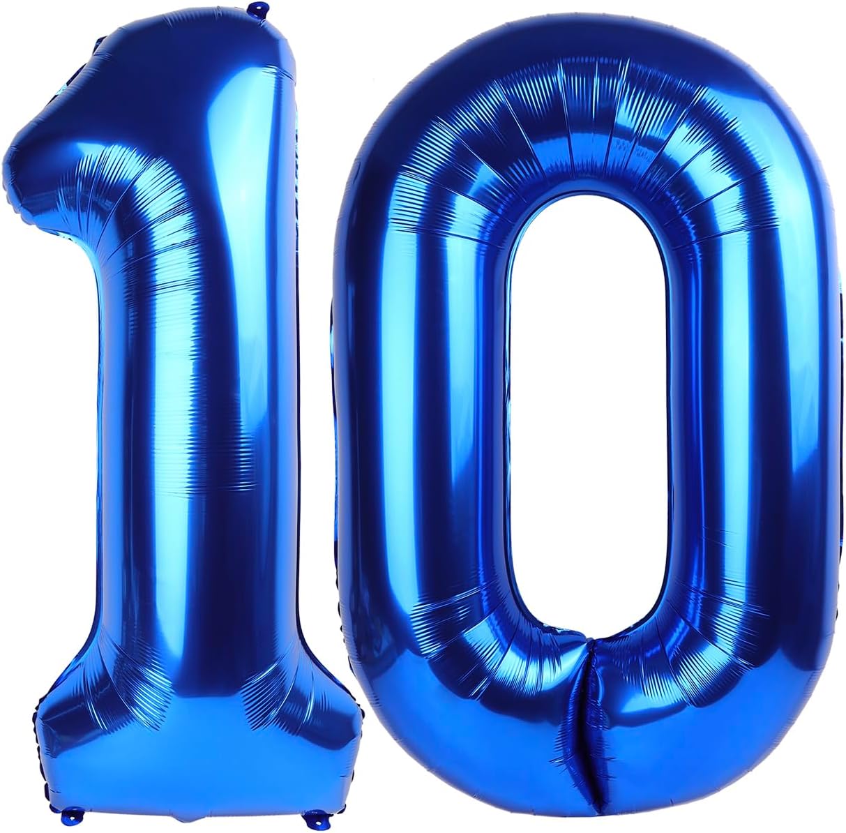 Giant Navy Blue 10 Balloon Number 40 Inch, 10 Number Balloons Birthday Supplies, 10 Year Old Birthday Party Celebration, 10 Balloons Graduations Anniversary Decorations