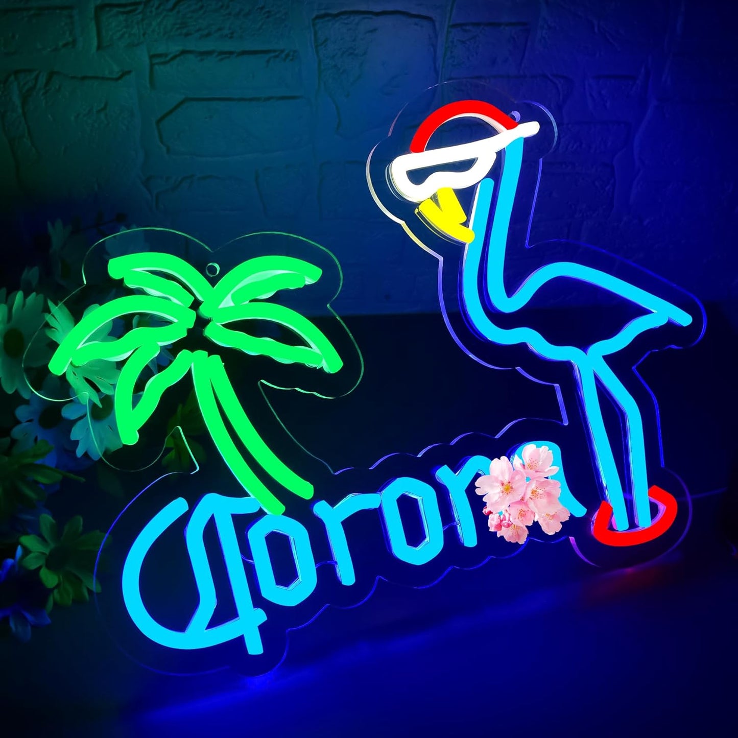 Coron Beer Neon Sign for Wall Decor Bar Signs for Home Bar Lights Beer led Sign for man Bedroom Light Up Palm Tree Wall Decor for Men Birthday Party Coors light Gifts for men Size12.2 * 15.7inches