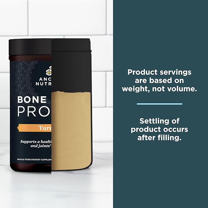 Ancient Nutrition Grass Fed, Cage Free, Bone Broth Protein Powder, 20g Protein, Hydrolyzed Collagen Peptides, Keto & Paleo Friendly, Supports Joint & Gut Health, Turmeric, 20 Servings