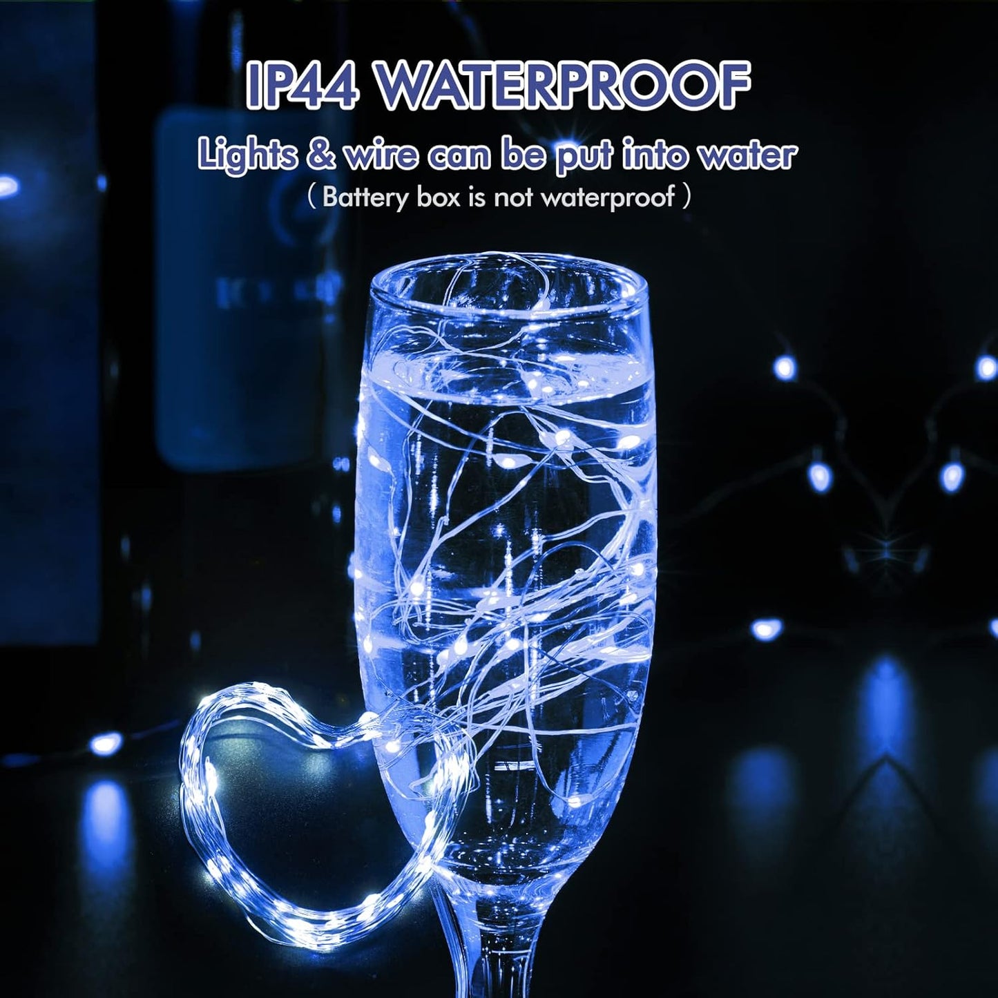 12 Pack Fairy Lights Battery Operated String Lights，7FT 20LED Waterproof Silver Wire Christmas Lights Outdoor,Firefly Mini Lights for Bedroom Party Birthday Wedding Home Decor