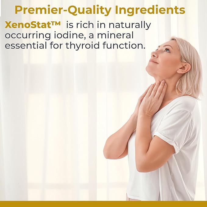 Premier Research Labs XenoStat - Thyroid Function & Hormone Support - with Chlorella, Hyssop Herb, Milk Thistle & Reishi Mushroom - Kosher - Vegan - 90 Plant-Source Capsules