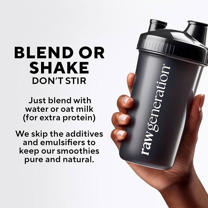 Raw Generation Instant Smoothie Detox Gut Cleanse | Shaker Bottle Included | Healthy Weight Management | 100% Raw Natural Juice | On-The-Go | 3-Day Juice Cleanse | 18 Superfood Drink Powder Packets
