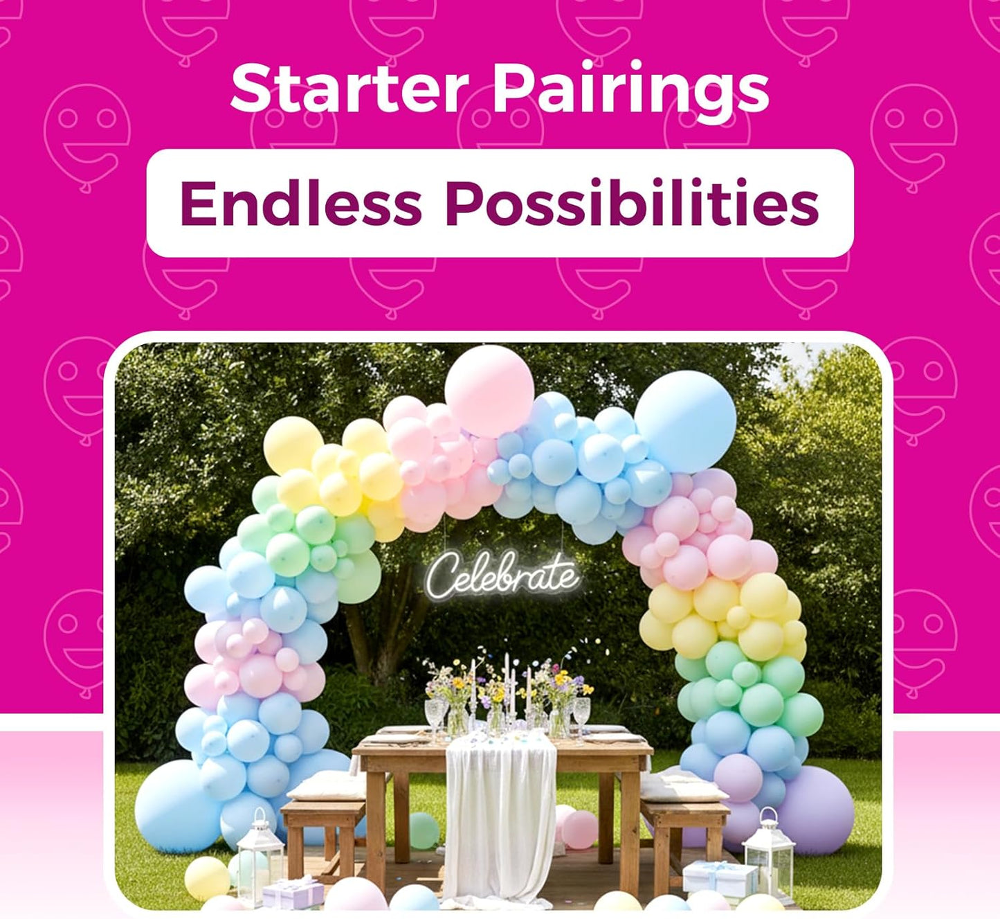 Bezente Pastel Balloons Latex Party Balloons, 100 Pack 12 inch Round Helium Multicolor Macaron Balloons for Birthday Rainbow Party Bridal Shower Wedding Decorations