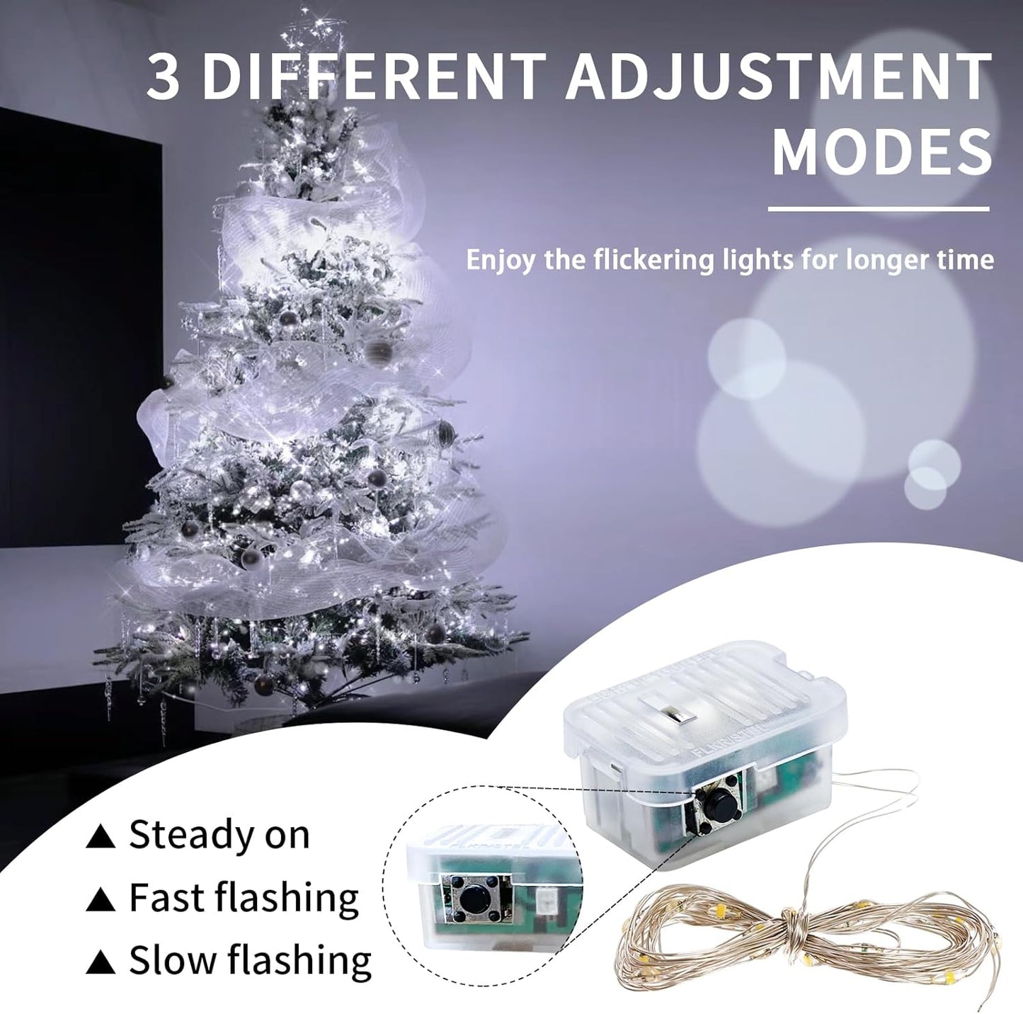 24 Pack White Fairy Lights 7Ft 20 LED Twinkle String Lights 3 Modes Battery Operated Waterproof Firefly Starry for Mason Jar Party Wedding Christmas Valentines Day Table Centerpieces,Cold White