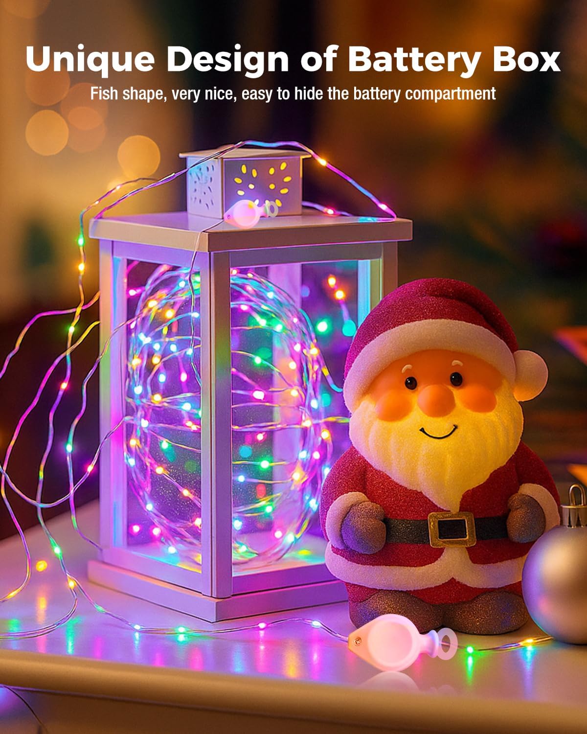 btfarm 12 Pack Fairy Lights Battery Operated, 7FT 20 LED Mini String Lights Waterproof Silver Wire for Mason Jars Centerpiece Table Crafts Bedroom Christmas Decoration,Colourful