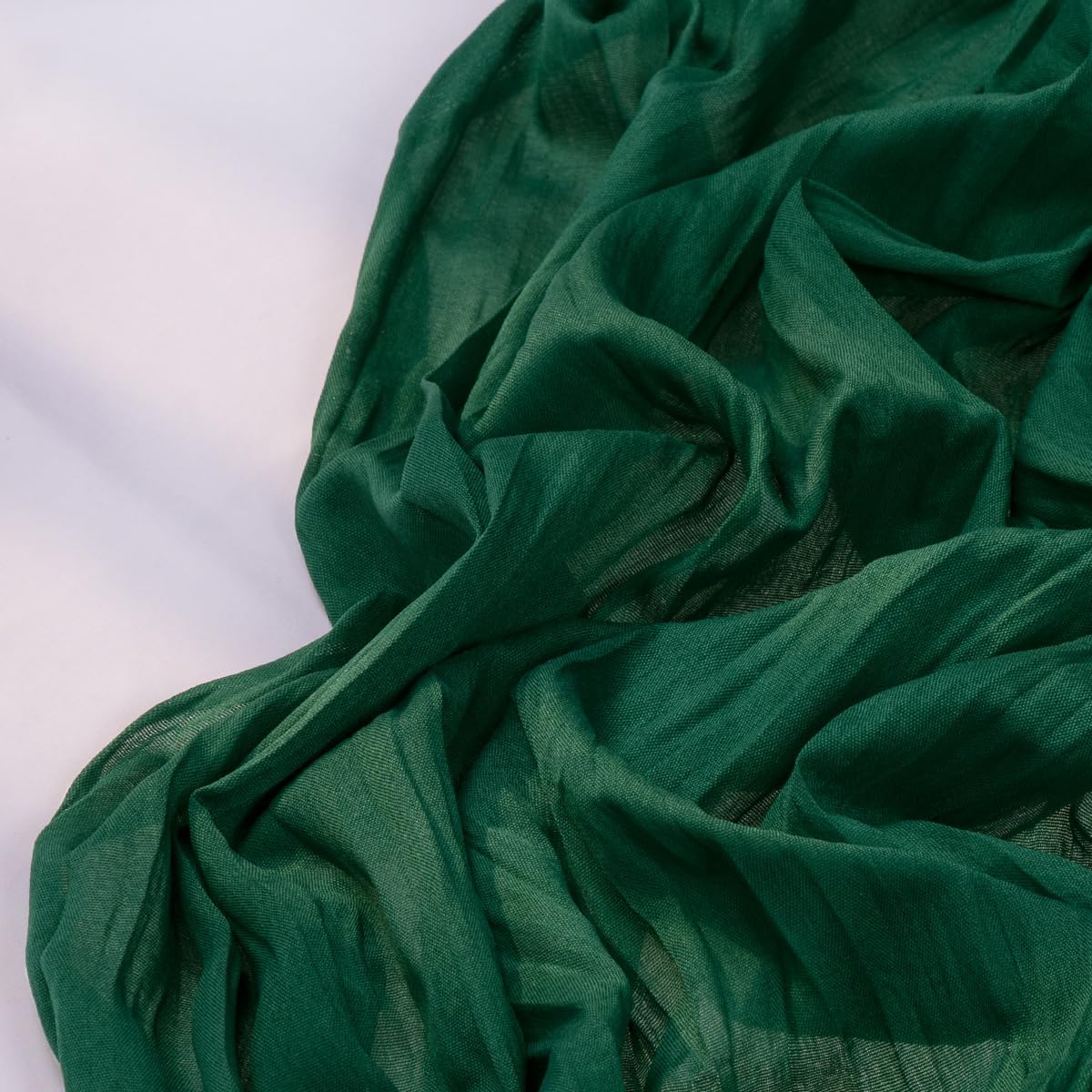 Emerald Green Cheesecloth Table Runner 6 Pack Fall Table Runners Boho Gauze 120 Inches Green Cheese Cloth Fall Table Decorations for Thanksgiving Wedding Bridal Baby Shower Tea Party