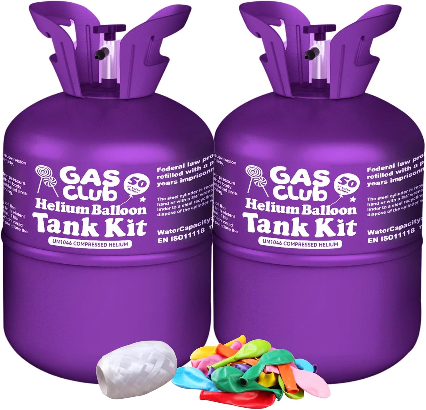 13L Helium Tank for Balloons At Home Helium Balloon tank Up To 50 Latex Balloons (2 Boxes)
