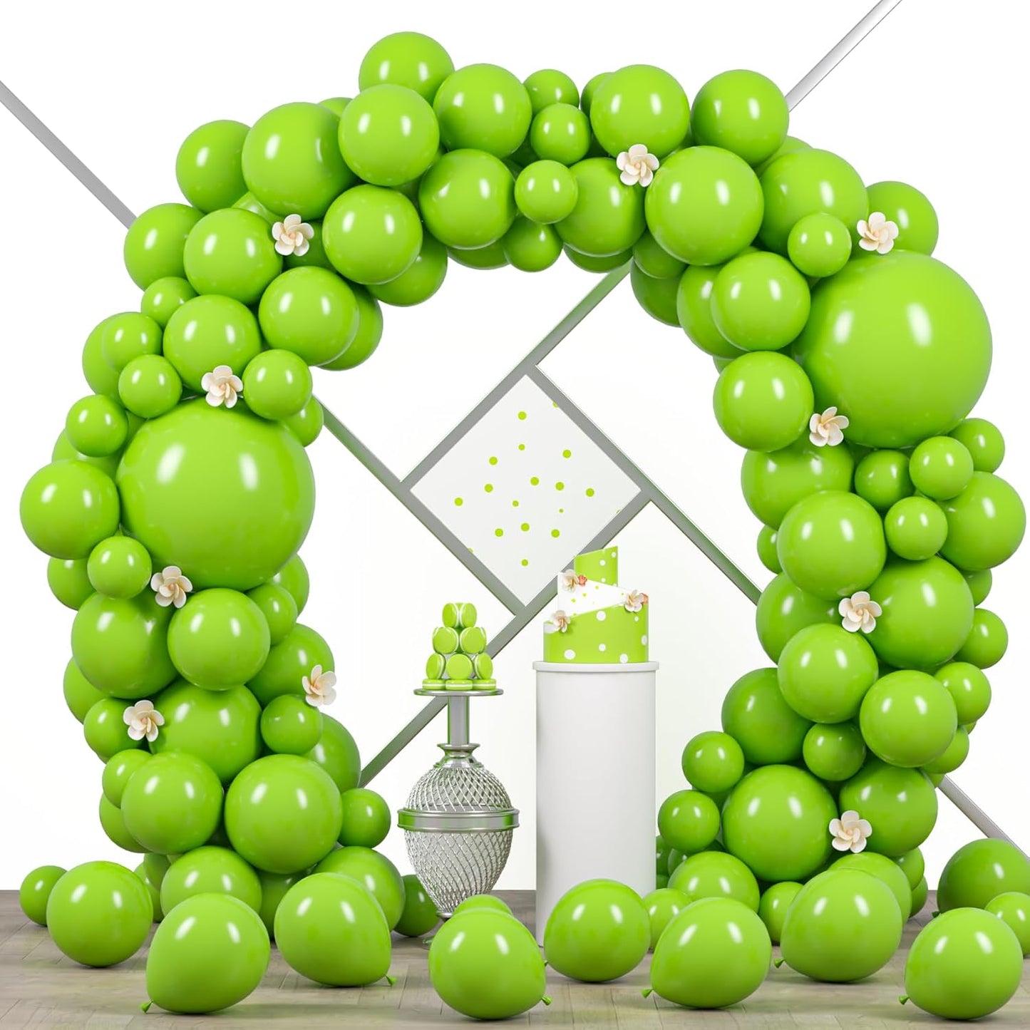 90pack Lime Green Balloons Different Size 18/12/10/5 Inch Lime Green Balloon Garland Arch Kit for Graduation, Wedding, Birthday, Christmas, Baby Shower, Anniversary Party Decorations