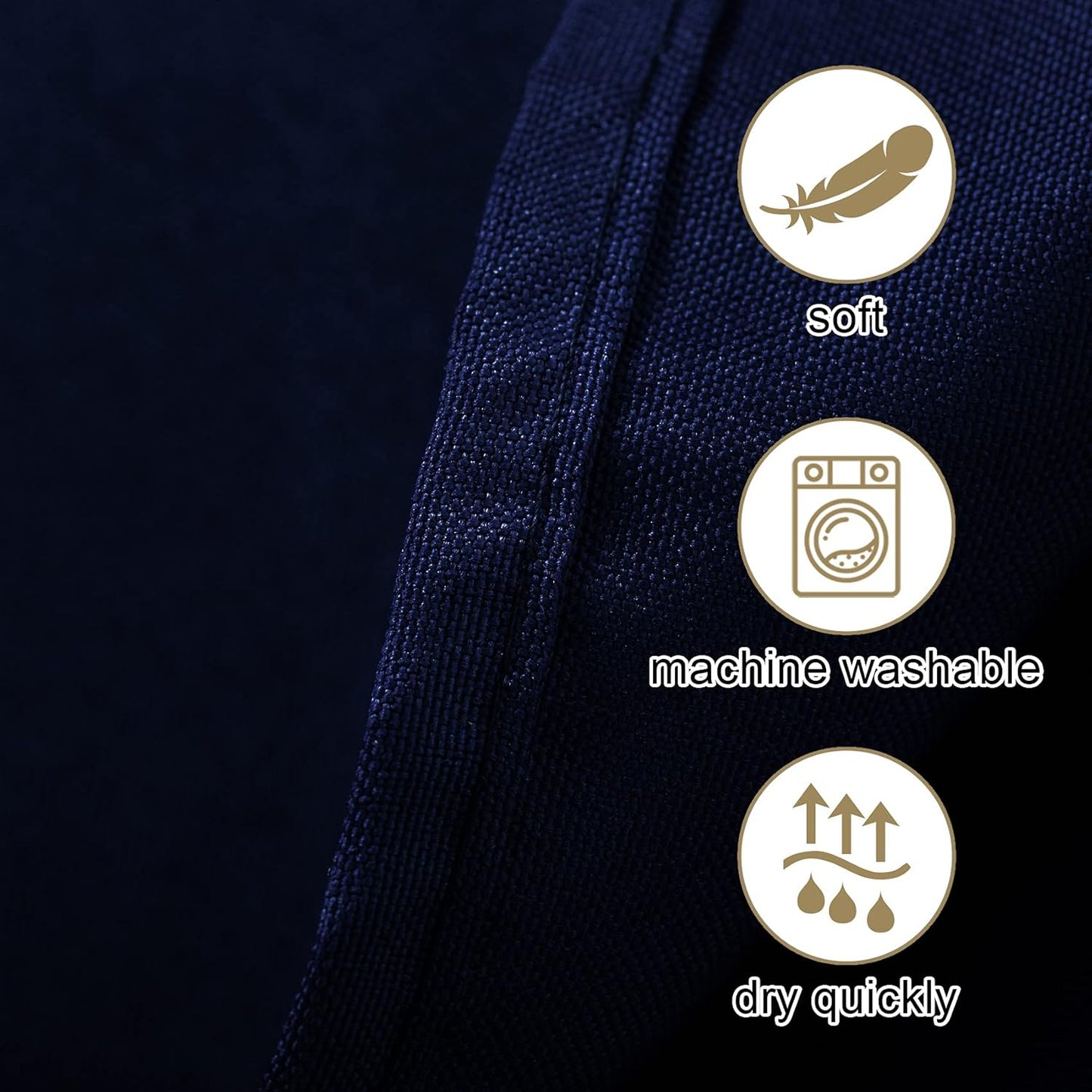 Ascoza 2pack 108 Inch Navy Round Tablecloth in Washable Polyester Fabric for Wedding/Banquet/Restaurant/Parties…