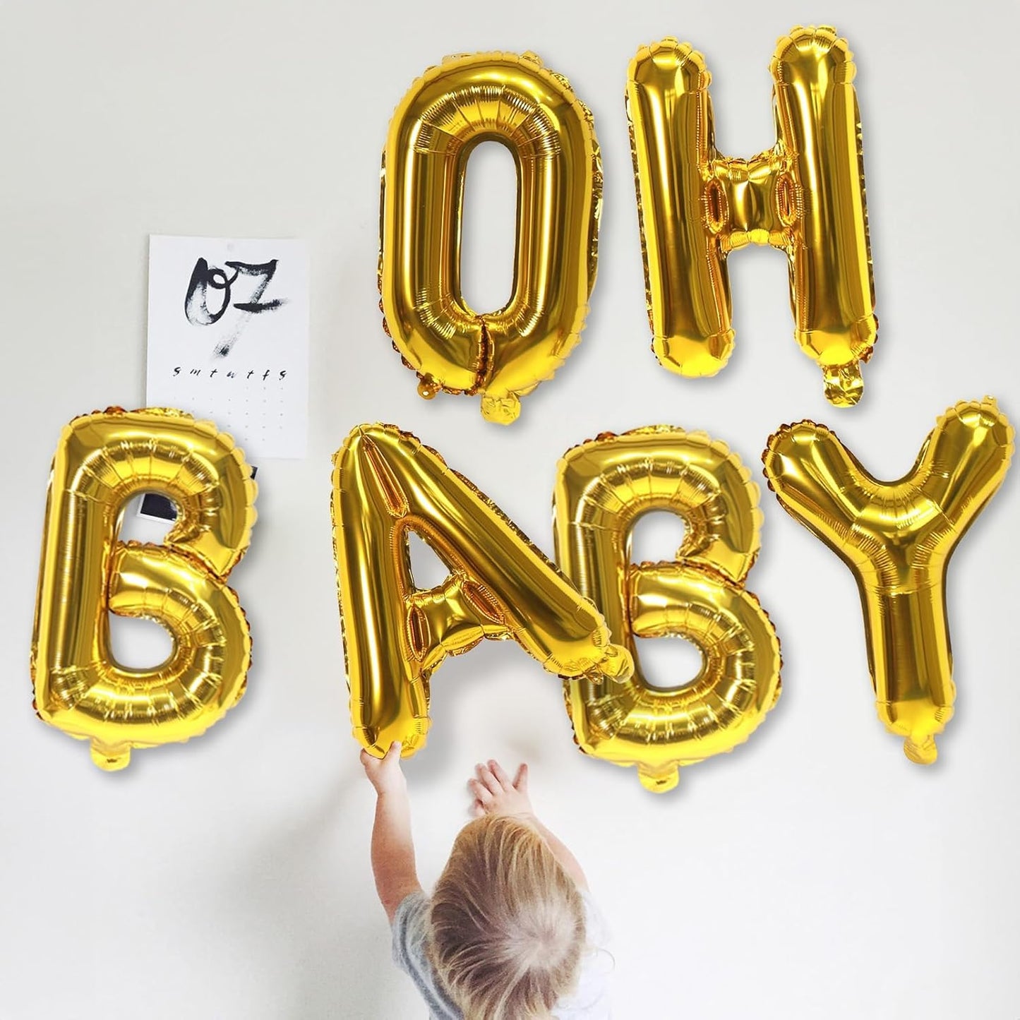 Foil Letter Balloons 40 Inch, Big Alphabet B Word Balloons, Large Self Inflating Name Balloon Letters Gold Decor, Helium Custom Letter Balloons for Women Birthday Party Anniversary Decoration Supplies