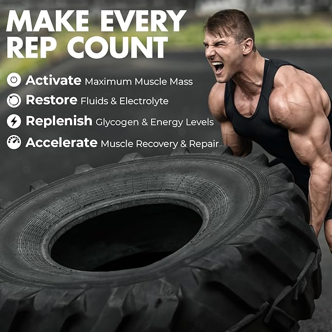 Max Muscle Arm Plus+ Anabolic Recovery Matrix | 25g Protein, 8g Bcaas, 3g Creatine Monohydrate | Whey Protein, Amino Acids, Antioxidants, Glutamine, Electrolytes (Tropical Punch, 2.54 lb)