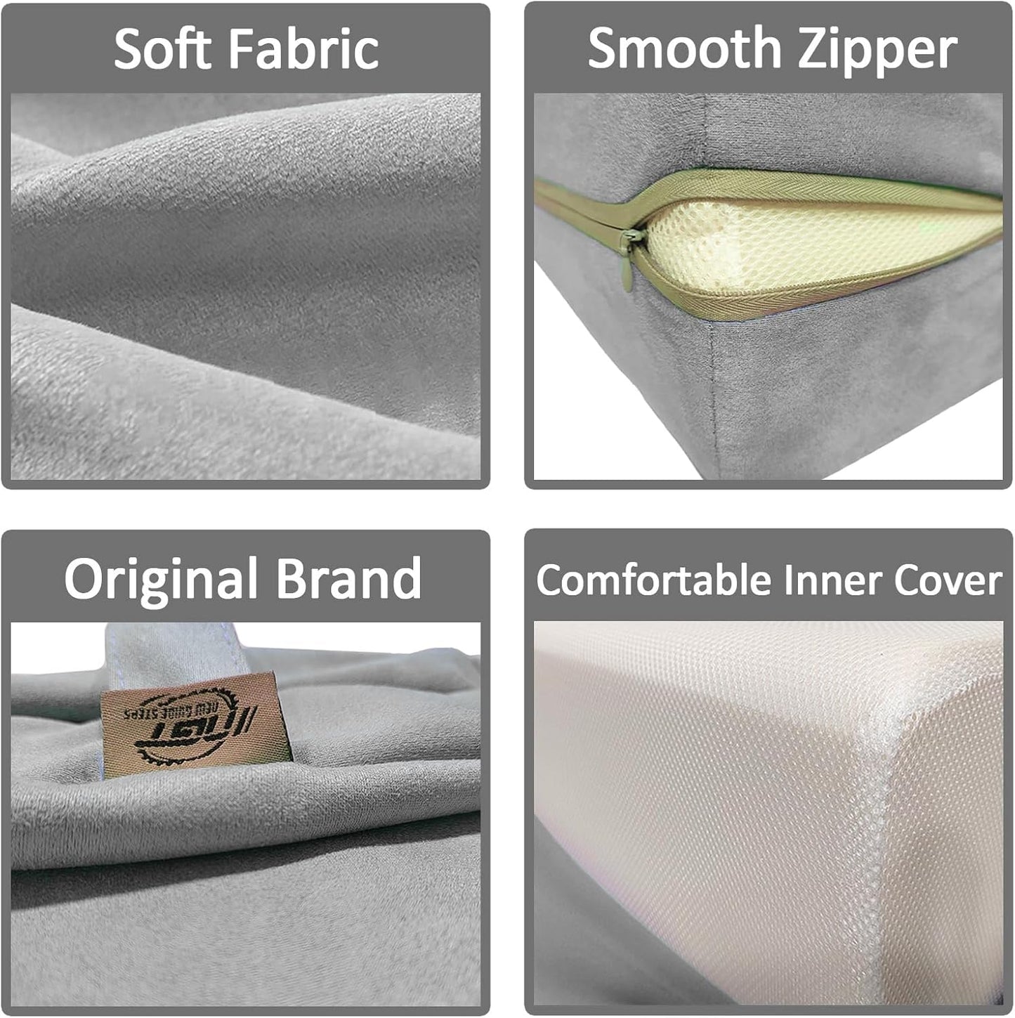 NGT new guide steps Yoga Bolster Pillow for Meditation and Support - Rectangular Yoga Cushion Foam Wedges Washable Suede Pillowcase for Men and Women with Carry Handles.…