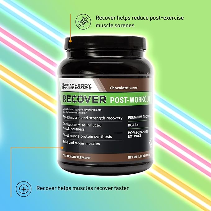 BODi Recover Whey Protein Powder Blend– Post-Workout Chocolate Whey Supplement for Muscle Recovery with 20g Protein, BCAAs, Pomegranate Extract - Fast Recovery - 18 Serving Packets
