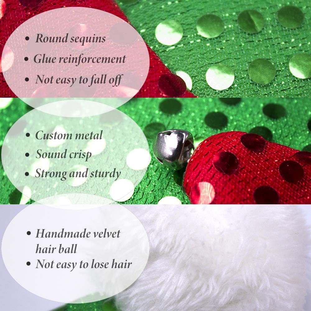 Elf Hat Felt Elf Hat with Jingle Bells Santa Hats Hat Great Holiday Party Costume New Year Gift Ideas and Accessory