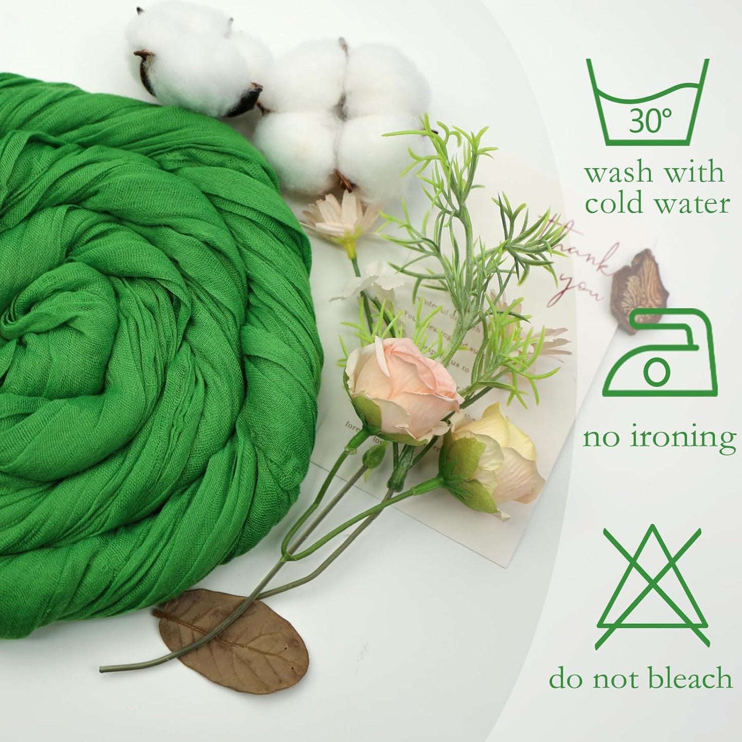 12 Pack Green Cheesecloth Table Runner 10ft Boho Gauze Fabric Cheese Cloth Table Runner 35 x 120 Inch Rustic Sheer Runner for Romantic Wedding Decor Baby Shower Party Table Centerpiece Decoration