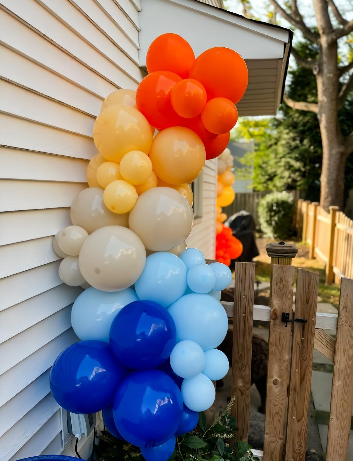 Blue and Orange Balloons – 12 Inch Blue Orange Balloons Set Thick Nude Balloon Shiny Confetti Latex Balloon for Birthday Baby Shower Wedding Party Decorations, Space Theme Party Supplies