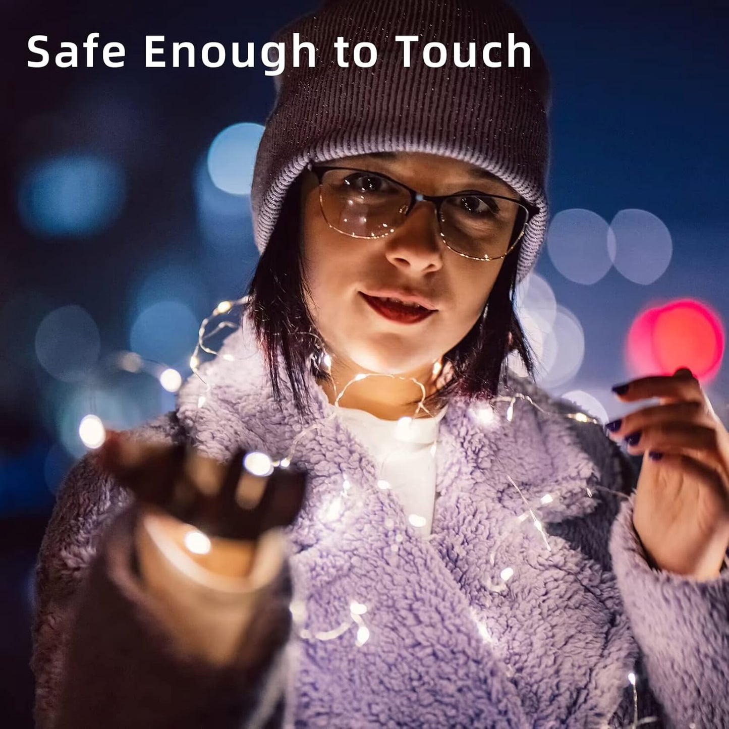 LAMPHOME 20 Pack Fairy Lights Battery Operated String Lights, 20 LED on 6.6FT Silvery Copper Wire, Firefly Fairy String Lights for Wedding Party Mason Jar Christmas Decorations Bedroom Decor(White)