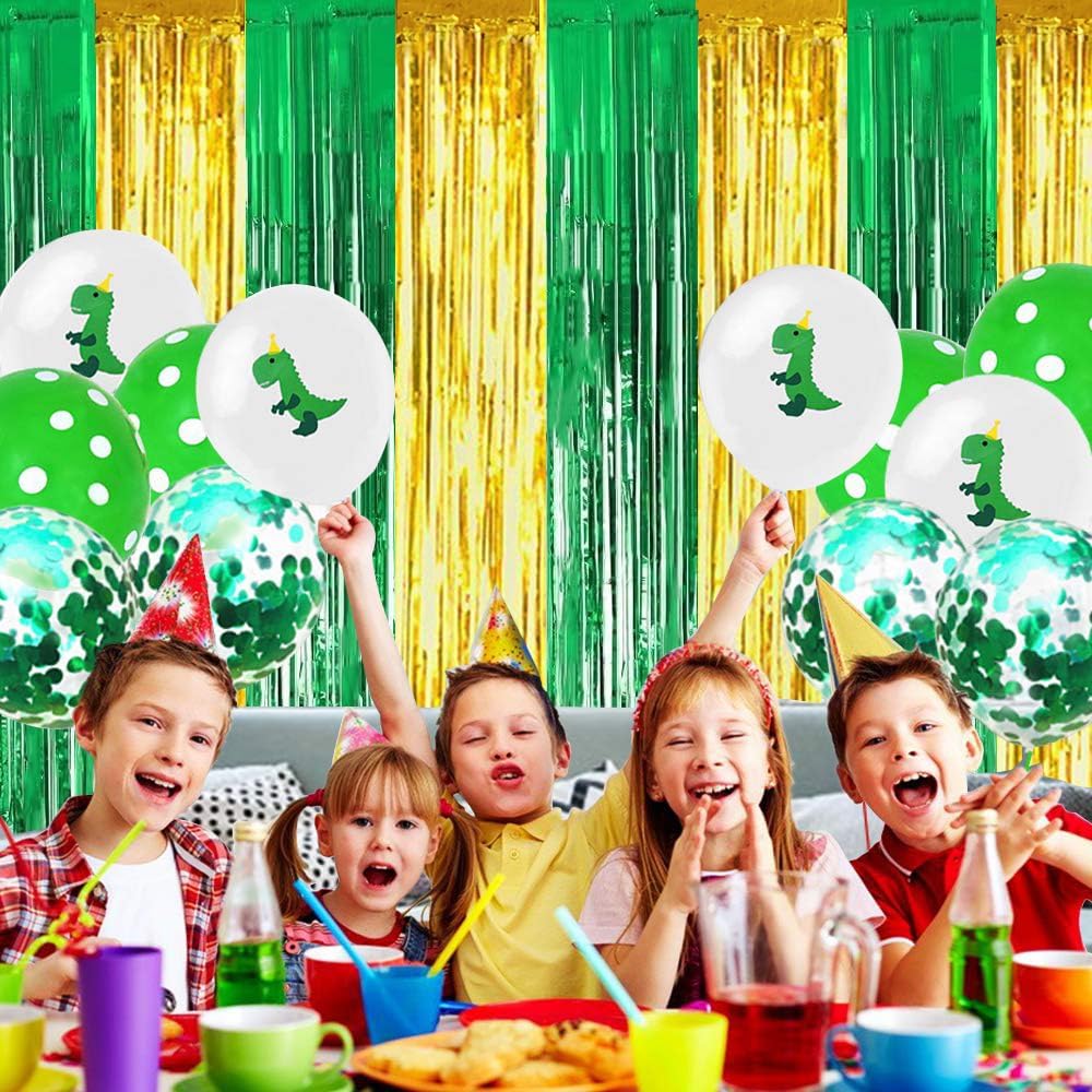 BEISHIDA 2Pcs Green Gold Door Streamers Congrats Grade 2025 Decoration Backdrop Foil Fringe Tinsel Party Streamers Curtains Backdrops for Birthday 2025 Graduation St Patrick's Day (3.28 ft x 6.56 ft)