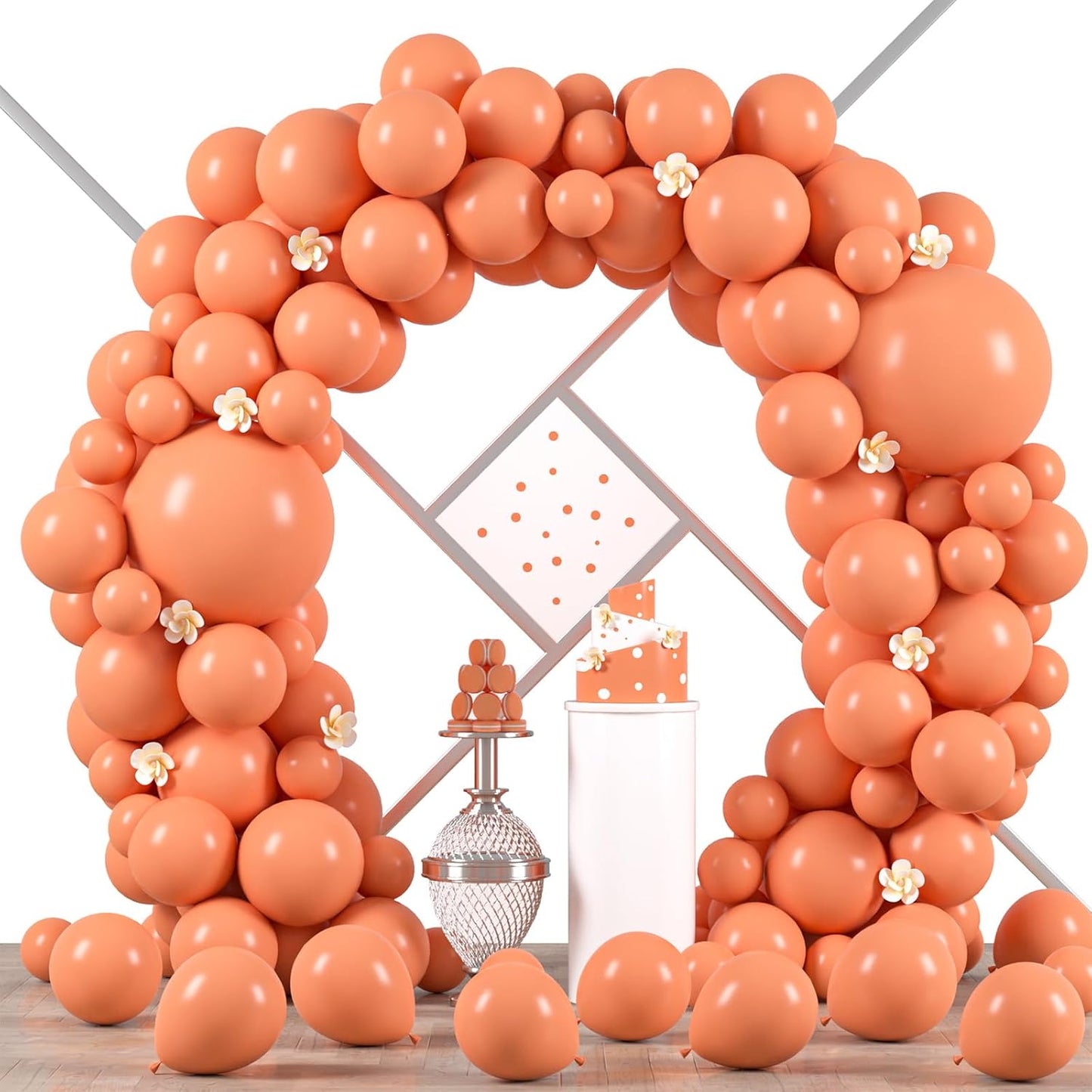 90pack Peach Balloons Different Size 18/12/10/5 Inch Peach Balloon Garland Arch Kit for Graduation, Wedding, Birthday, Princess Theme Party, Baby Shower, Anniversary Party Decorations