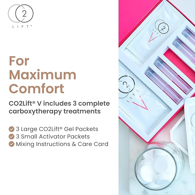 CO2Lift V Carboxy Gel Treatment – Non-Hormonal Hydrating Cream for External Dryness, Skin Firmness & Comfort, With Collagen, Aloe, Estrogen-Free Feminine Moisture Support – 3 Applications