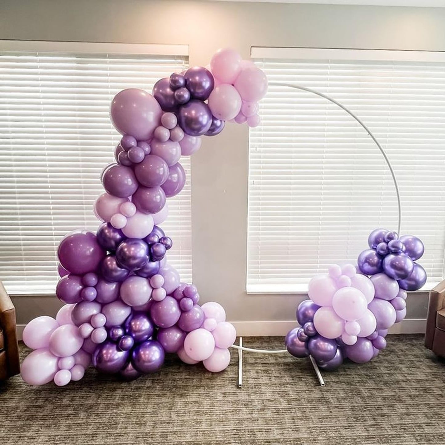 Biapian Purple Party Balloons Set, 12inch Lavender Balloon Pastel Purple-Lilac Ballons Metallic Confetti Purple Balloons For Girls Birthday Baby Shower Bridal Wedding Party Decorations