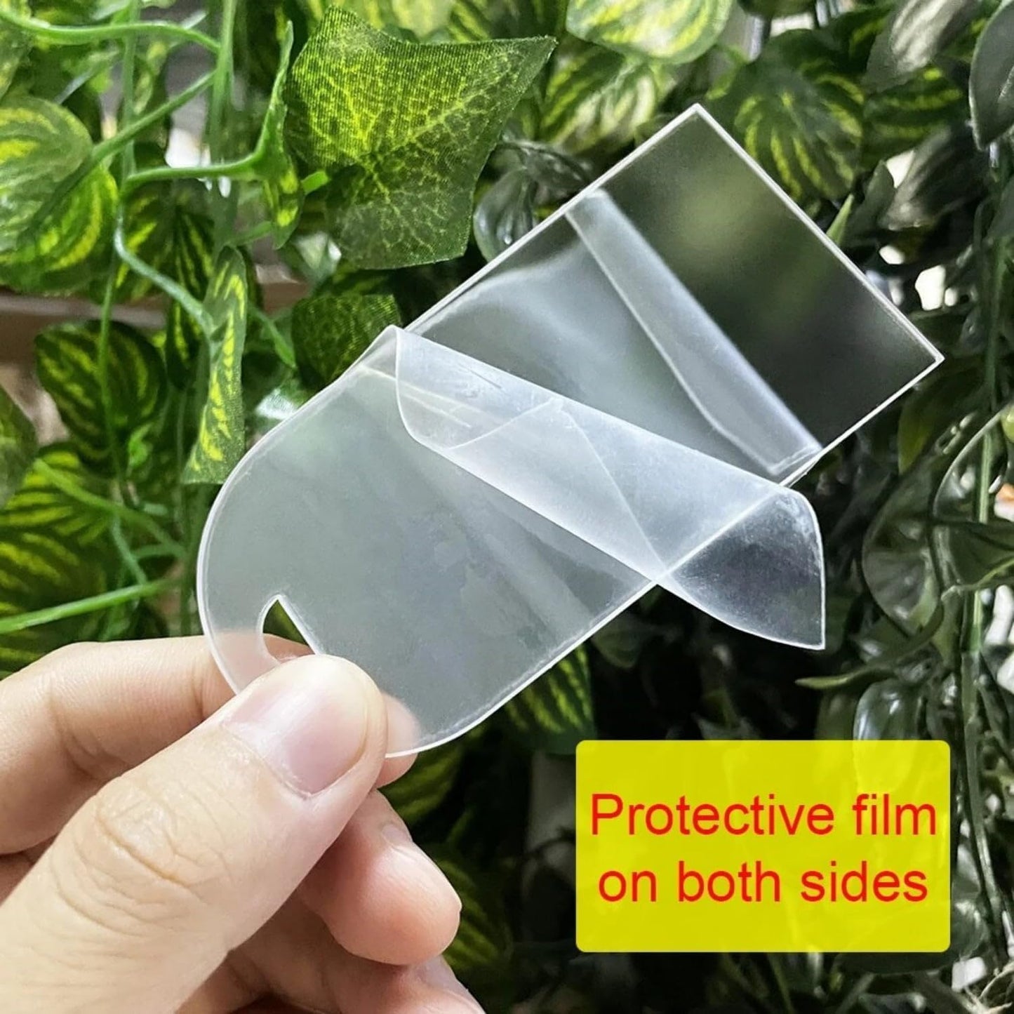 50Pcs Acrylic Place Card for Wedding Frosting Acrylic DIY Table Seating Cards Wedding Supplies with Blue Ribbon