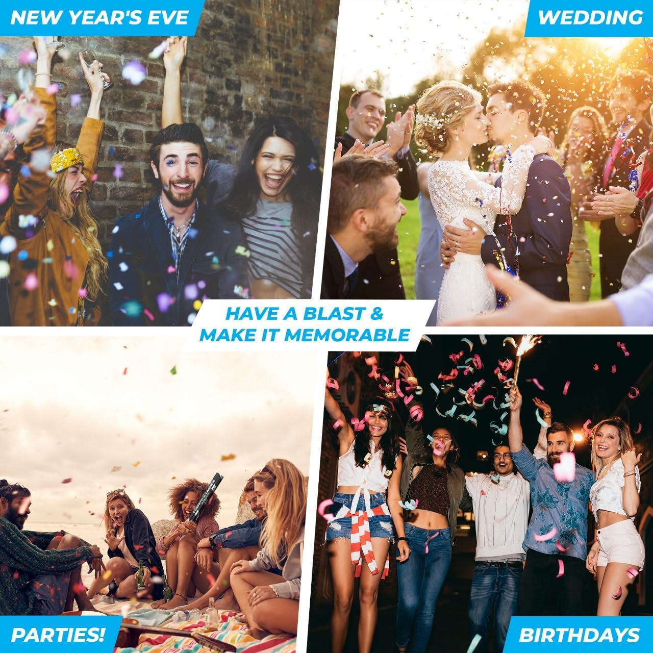 BLACK & GOLD Confetti Paper - BULK 2.2lbs | 1kg, Biodegradable Tissue Paper, Rainbow Light Weight, Non-Staining Paper, for Events, Crafts, Decorations