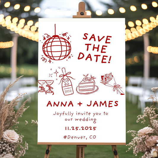 Personalized Funny Wedding Welcome Sign for Weddings, Bridal Party, Engagement, Custom Wedding Plaque for Bride & Groom, Welcome Board Reception Sign, Corrugated Plastic H Stake