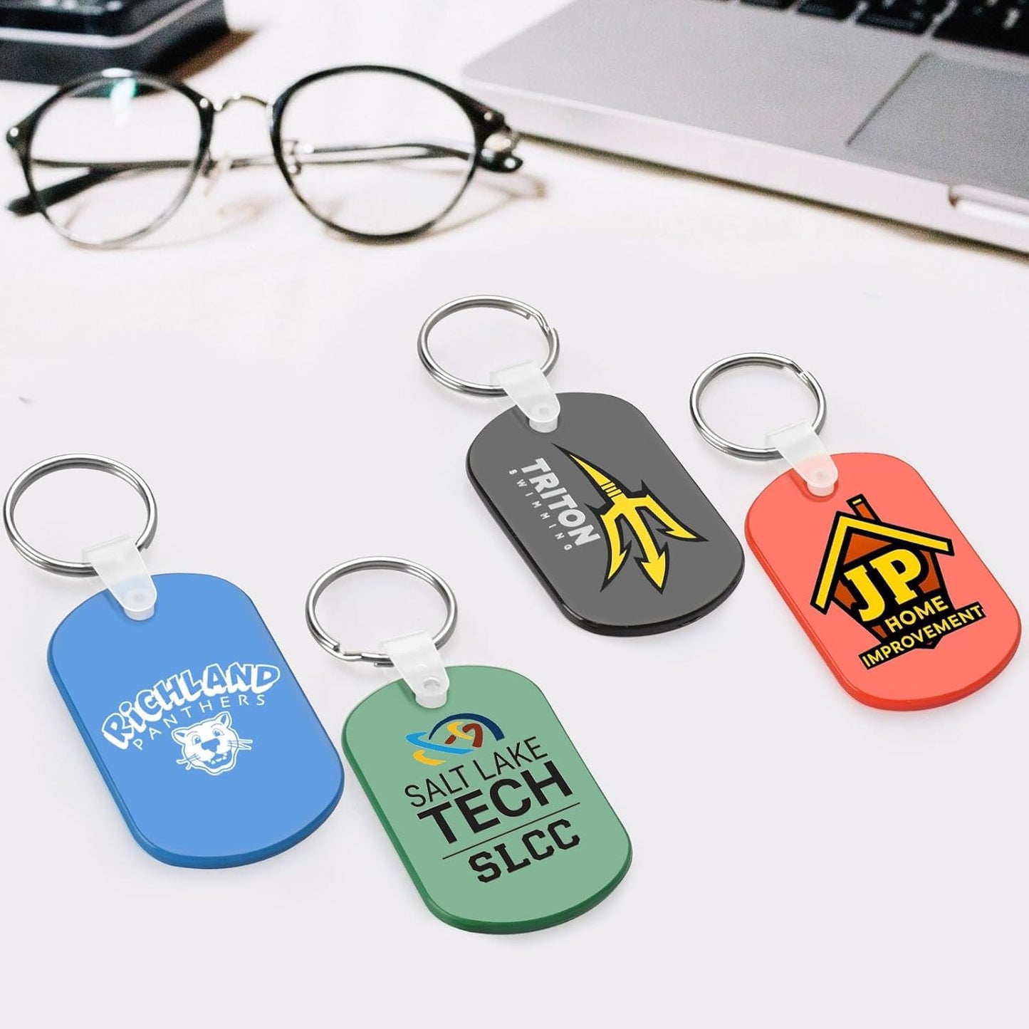 Custom Oval Soft Keychains 1000 Pack, Personalized Logo, Text Bulk - Perfect for Tradeshows, Party Favors, Campaign Gifts - Customizable Key Tags
