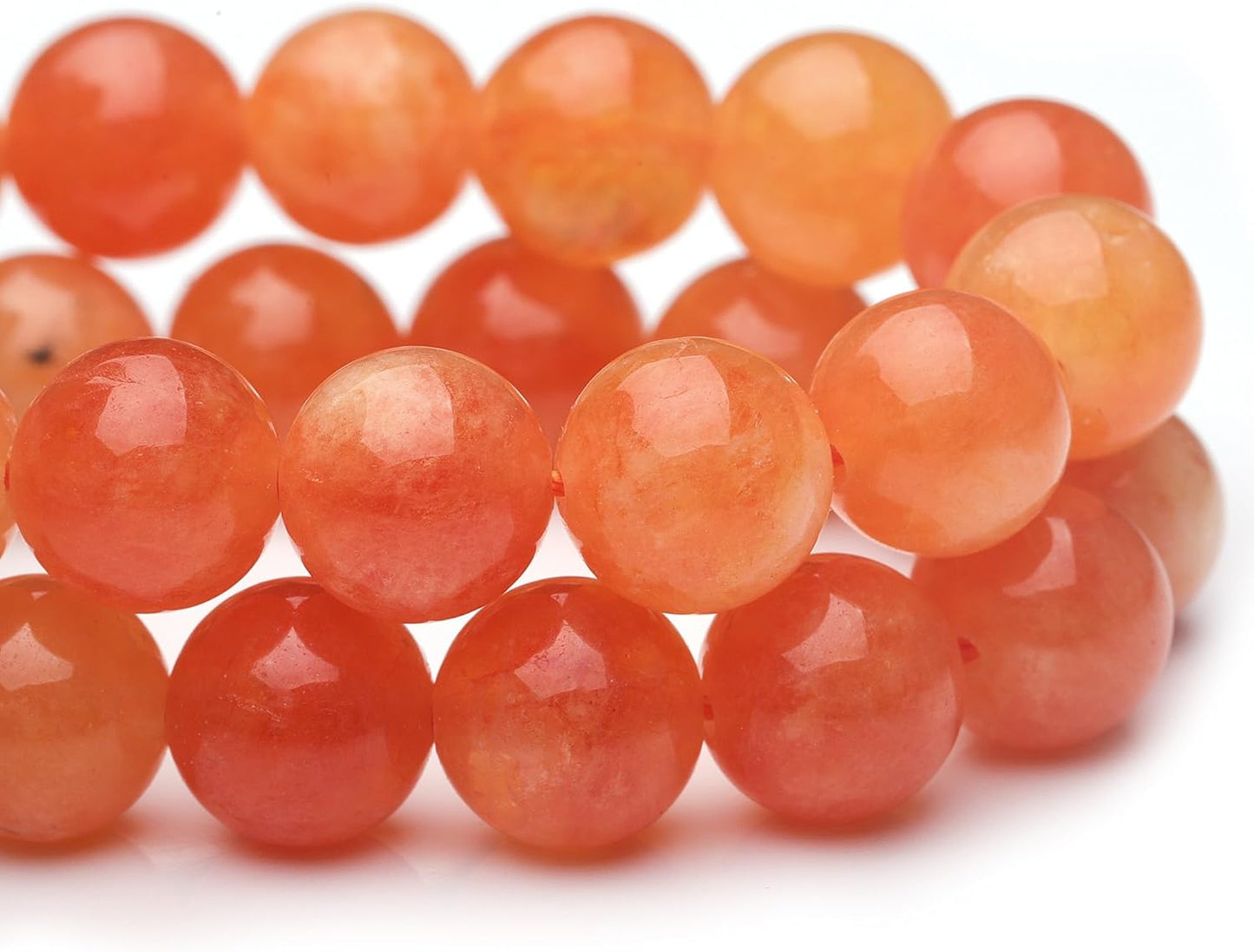 6mm Natural Stone Beads for Jewelry Making,Gold Sunstone Polished Smooth Round Gemstone Beads for Bracelet Necklace 15 Inch