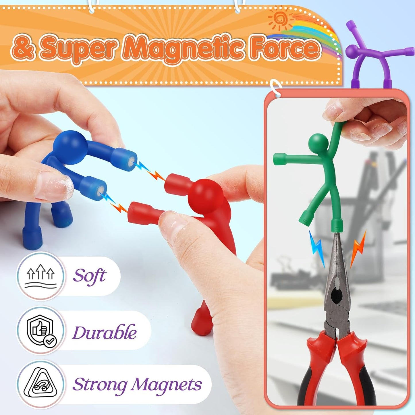 10 Pack Magnetic People for Adults, Decorative Fridge Magnets, Creative Magnet Set for Locker, Office, and Home Use