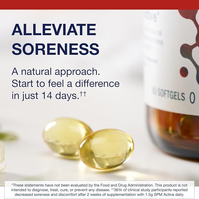 Metagenics SPM Active - Specialized Pro Resolving Mediators for Joint Comfort, Tissue Health & Minor Discomfort Relief* - Non-GMO - Gluten Free - 60 Softgels
