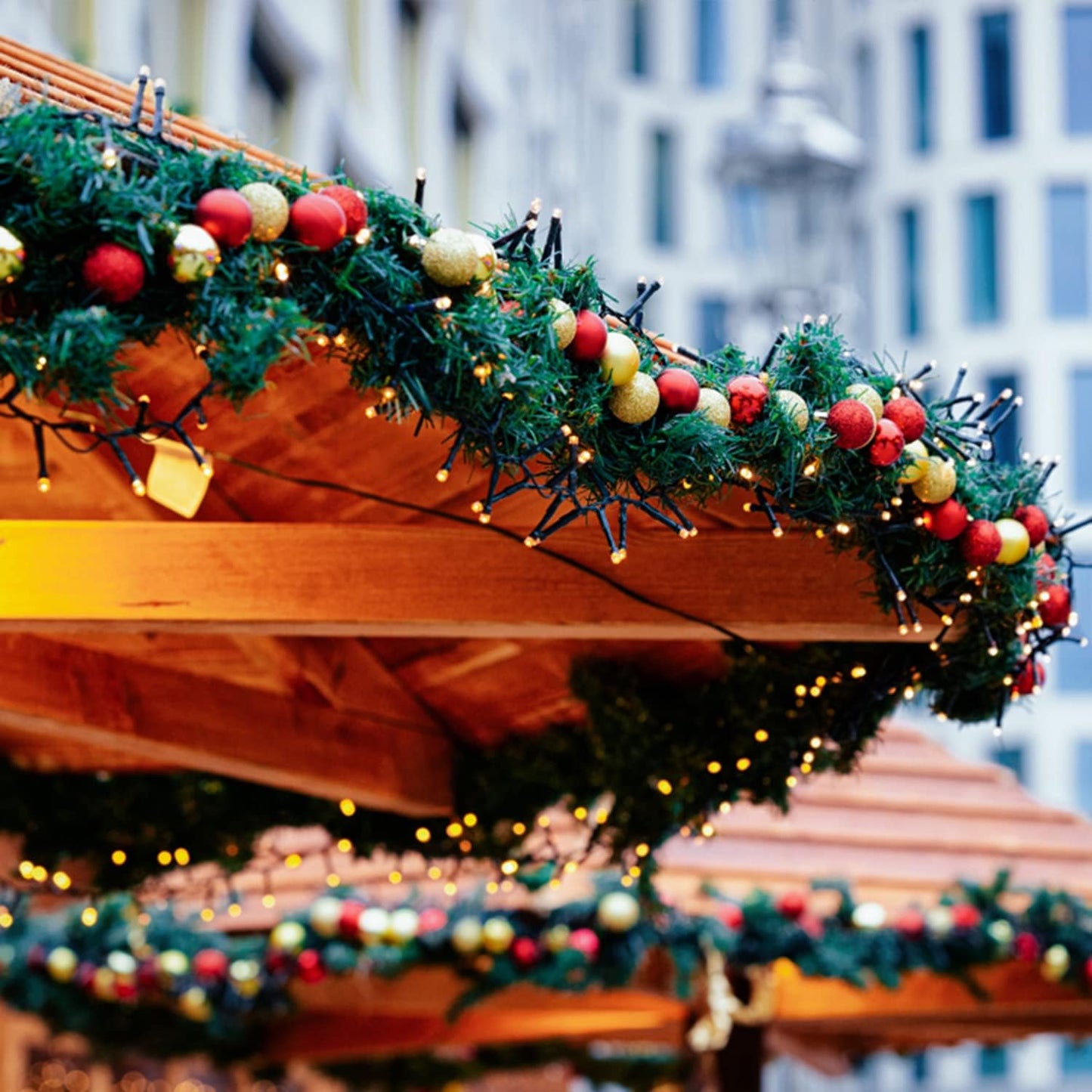 Jishi 50 FT Garland for Christmas Decorations - Non-Lit Green Soft Xmas Holiday Decor Outdoor Indoor Home Garden Artificial Greenery, Wedding Party Outside Decorations - 50Ft Long Plain Green Garland