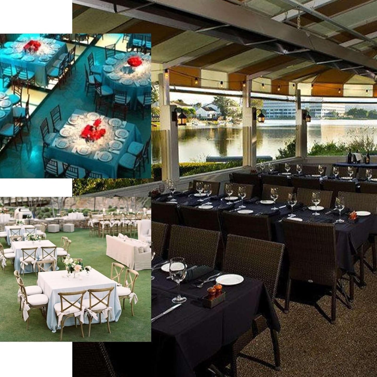 Efavormart 90" Eucalyptus Dusty Sage Wholesale Linens Polyester Square Linen Tablecloth for Kitchen Dining Catering Wedding Birthday Party Events