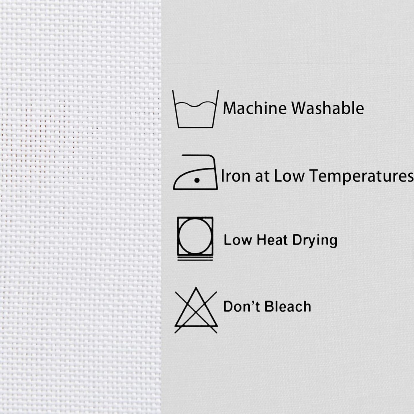 Hiasan 2 Pack Faux Linen Rectangle Tablecloth - Wrinkle and Stain Resistant Washable Table Cloth for Kitchen Dining Room Holiday Table Cover for Party Dinner, White, 70 x 108 Inch