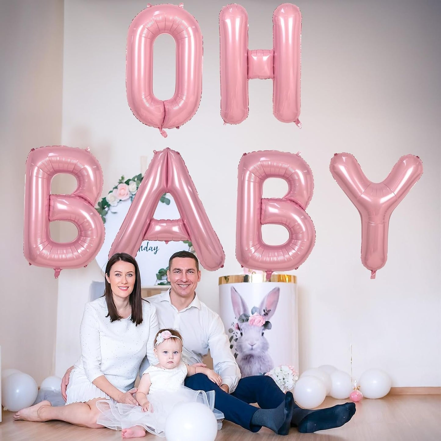 Pastel Pink N Letter Balloon, 40 Inch Giant Light Pink Mylar Helium Foil Alphabet N for Girls, Self Inflating N Birthday Balloon for Women Anniversary Baby Shower Princess Party Decoration Supplies