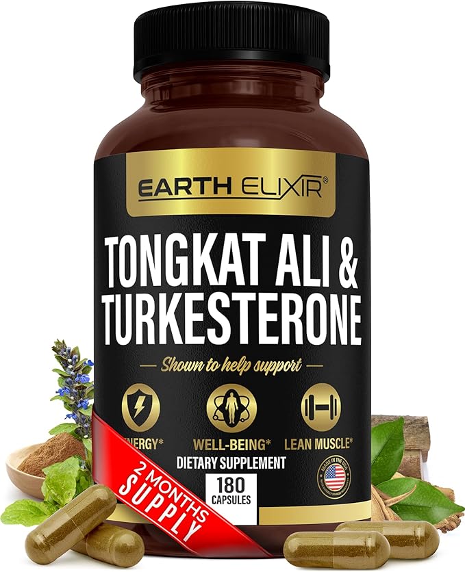 Turkesterone Tongkat Ali for Men and Women – 2-in-1 Natural Testosterone Support for Energy & Fitness - High Potency Turkesterone Supplement for Men with Tongkat Ali –– Pure Non-GMO Formula