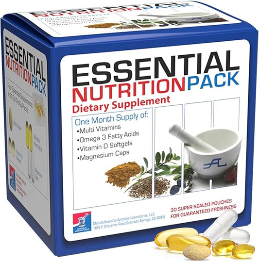 All in One Vitamin Packs for Women & Men - Clinically Formulated Men & Women's Womens Over 50 Multivitamin with Omega 3 Magnesium Vitamin D3 & Citrus Bioflavonoids - 1 Month Supply