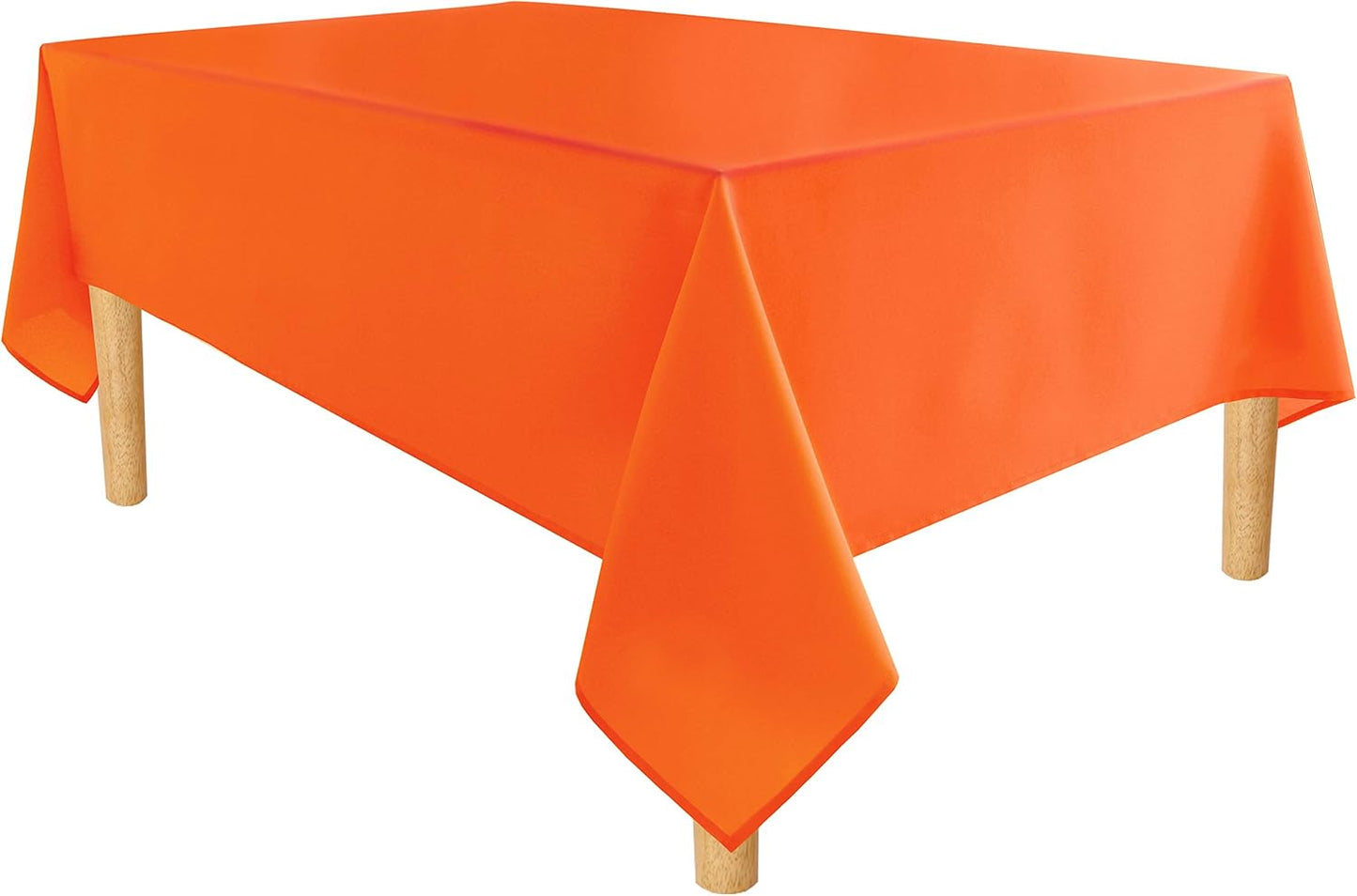 Hiasan Pumpkin Orange Tablecloth for Rectangle Tables - Waterproof and Spillproof Washable Fabric Table Cloth for Dining Room Kitchen Party, 60 x 120 Inch