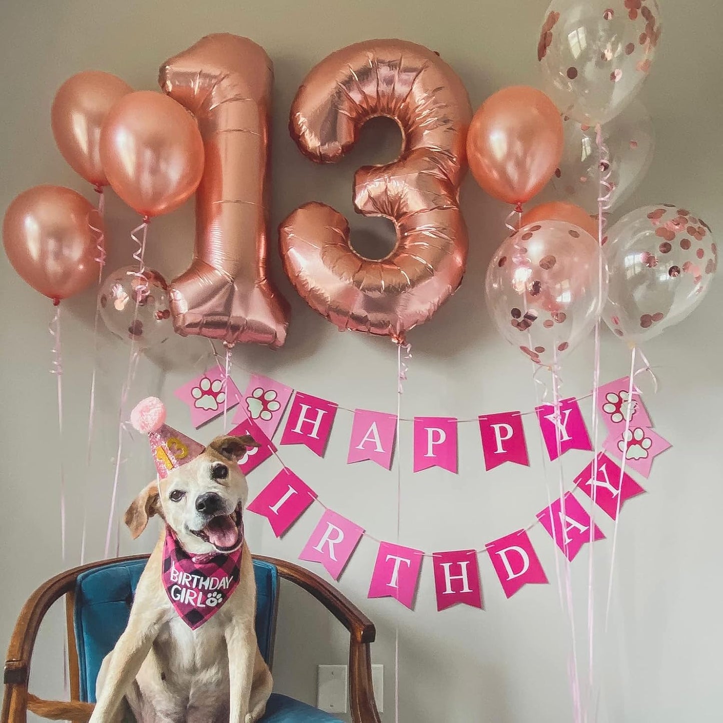 Rose Gold Number 3 Balloon for Girls, 40 Inch Large Number 0-9 Foil Mylar Helium Digital Balloons Set for Women Birthday Graduation Anniversary New Year Wedding Party Decorations Celebration Supplies