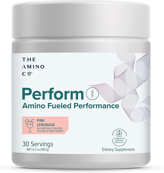 – Perform Pre-Workout Powder with EAAs, Stevia-Sweetened Energy Support for Men & Women – Pink Lemonade (6.7 oz)