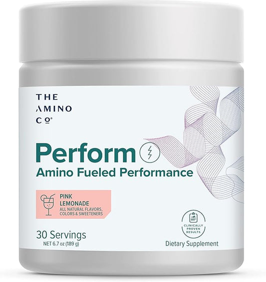 – Perform Pre-Workout Powder with EAAs, Stevia-Sweetened Energy Support for Men & Women – Pink Lemonade (6.7 oz)
