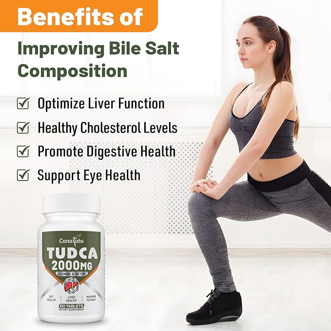 TUDCA Liver Supplements 2000mg - Strong Bile Salts Support Liver Detox & Cleanse - Liver and Gallbladder Health Formula-Easy to Swallow Tablets-30 Days Supply