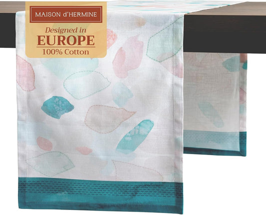 Maison d' Hermine Table Runner 100% Cotton Single Layer Table Runners 72 inches Long Decorative for Home Kitchen Dining Party Wedding Bridal Shower Spring Summer (Summer Picnic, 14.50" x 72")