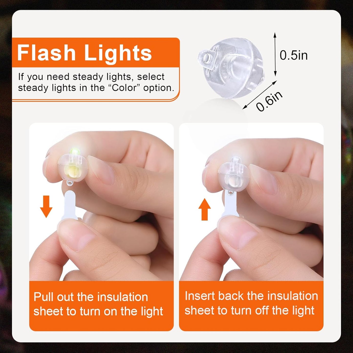 50PCs Mini Led Lights, Flash Led Balloons Light for Neon Party Lights, Paper Lanterns, Easter Eggs, Birthday Party, Wedding, Halloween, Christmas Decoration (Blinking Pink)